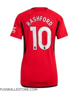 Günstige Manchester United Marcus Rashford #10 Heimtrikot Damen 2023-24 Kurzarm